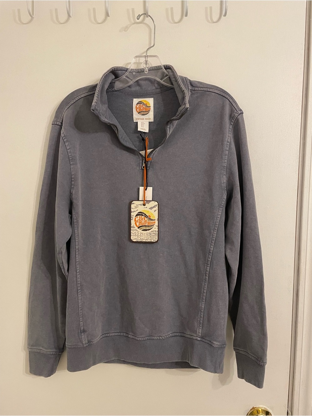 C&C California Men's Quarter-Zip Pullover - Slate Gray